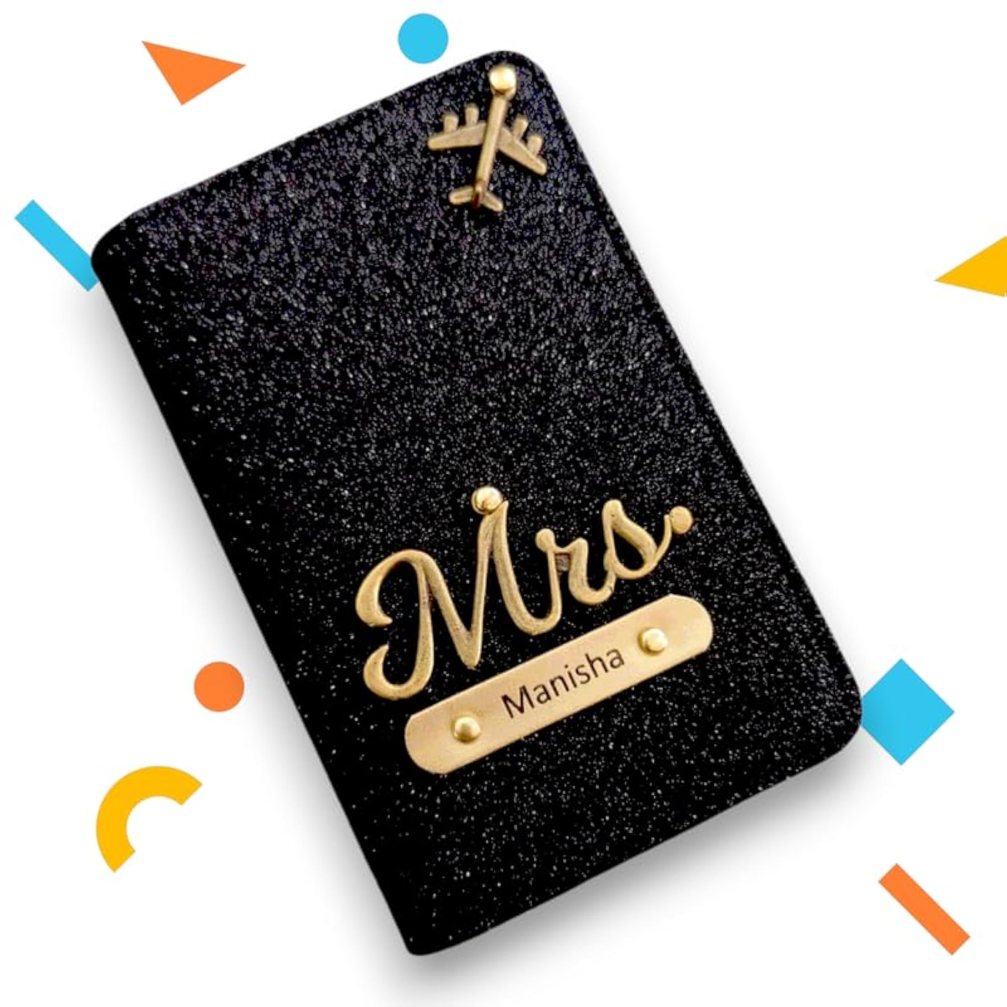 Personalised Trendy Passport Cover for Women, Glittered